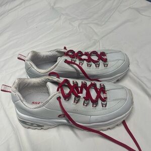 Skechers Women's Athletic Shoes - White and Red